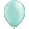 Mayflower Distributing 11 in. Pearl Mint Green Latex Balloon, 25PK 6211